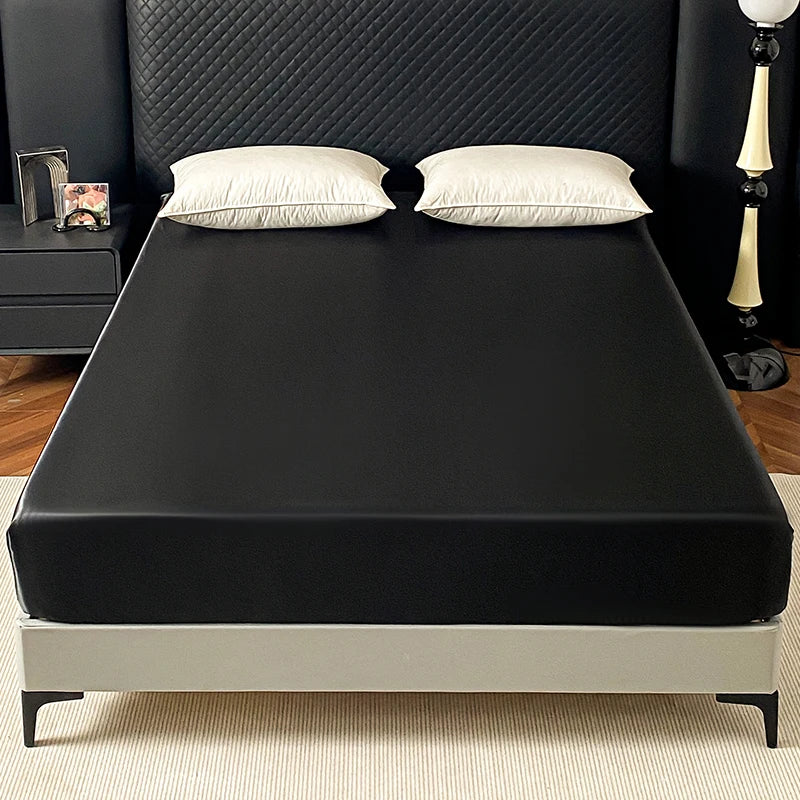 Drap Housse en Satin - Bord Élastique 360°, Toucher Soyeux