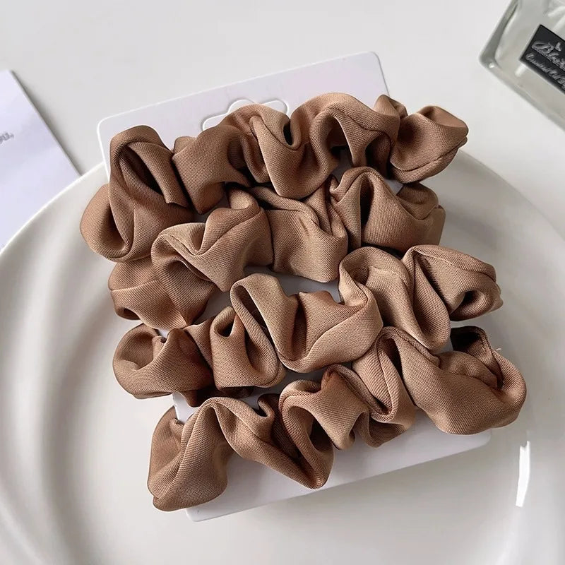 Chouchous en Satin - Lot d'Élastiques Doux Anti-Casse pour Cheveux