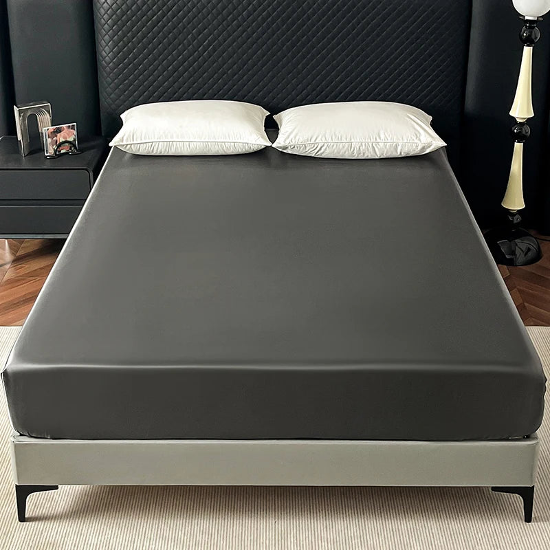 Drap Housse en Satin - Bord Élastique 360°, Toucher Soyeux