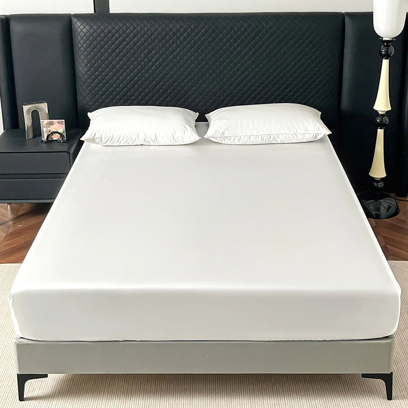 Drap Housse en Satin - Bord Élastique 360°, Toucher Soyeux
