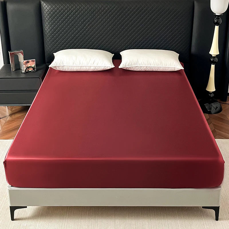 Drap Housse en Satin - Bord Élastique 360°, Toucher Soyeux