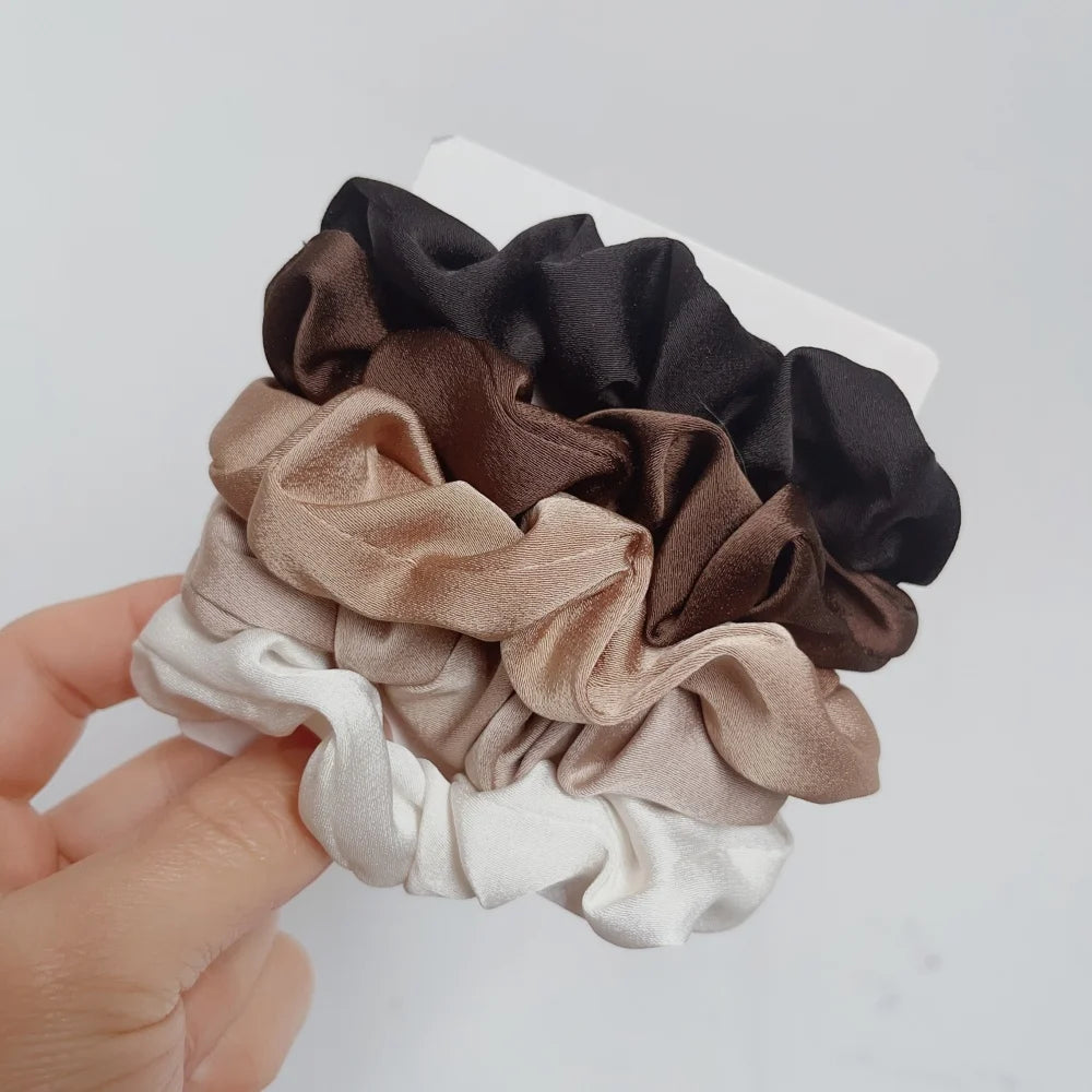 Chouchous en Satin - Lot d'Élastiques Doux Anti-Casse pour Cheveux