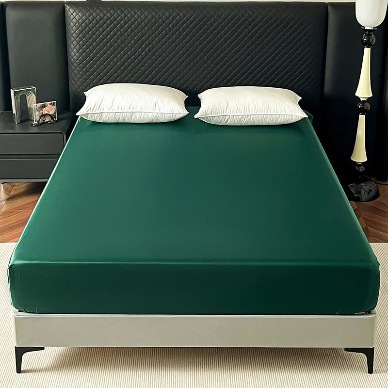 Drap Housse en Satin - Bord Élastique 360°, Toucher Soyeux