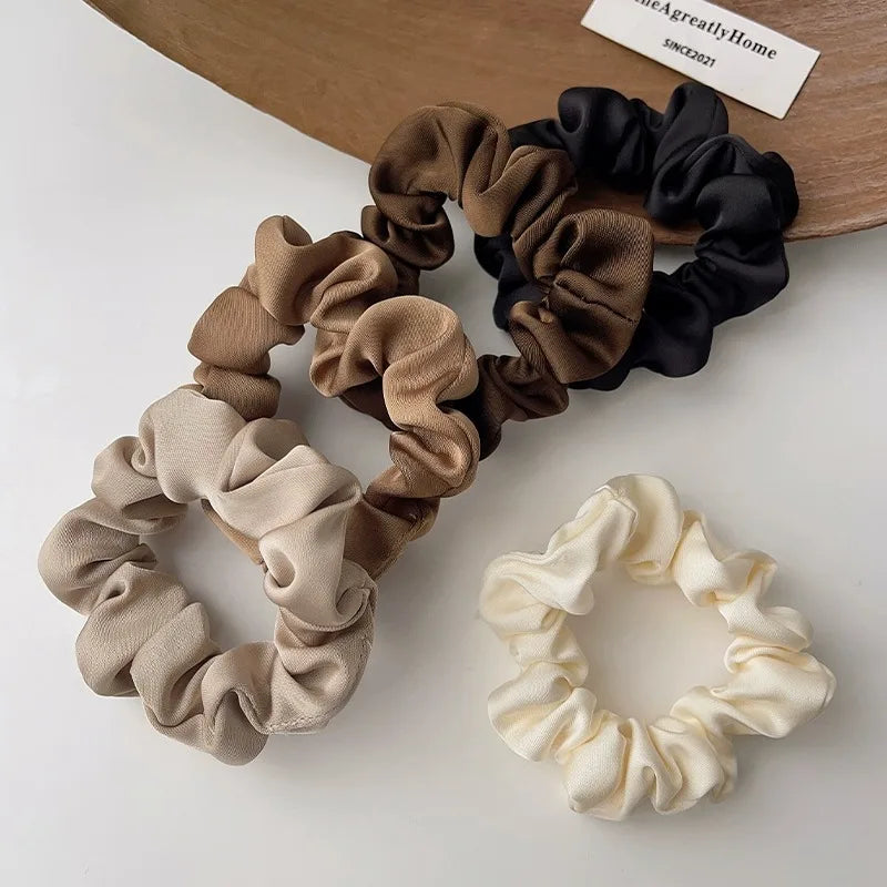 Chouchous en Satin - Lot d'Élastiques Doux Anti-Casse pour Cheveux