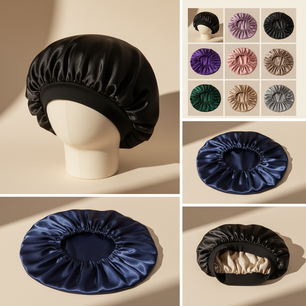 Bonnet de Nuit en Satin - Protège-Cheveux pour un Sommeil Doux